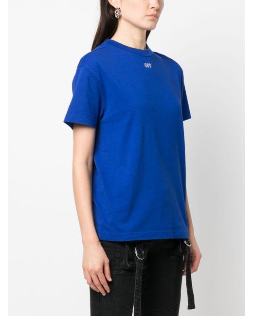 Off-White c/o Virgil Abloh Blue Arrows-print Cotton T-shirt