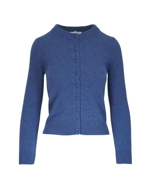 Veronica Beard Blue Daro Long-Sleeve Cardigan