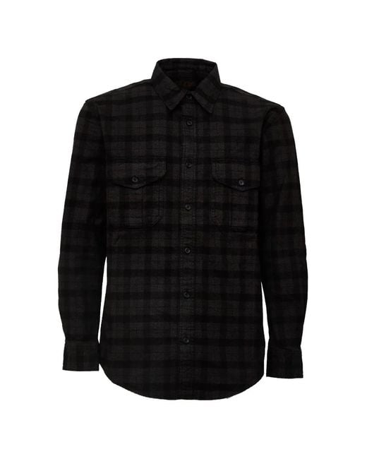 Filson Black Alaskan Guide Plaid Shirt for men