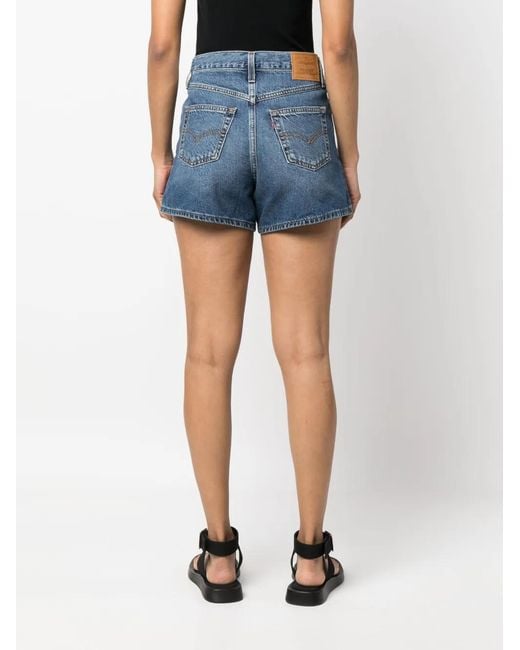 Levi's Blue 80S High-Rise Denim Shorts