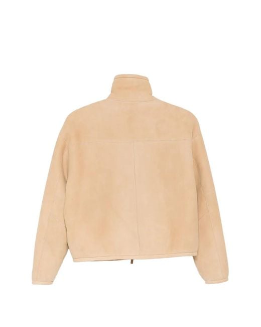 James Perse Natural Veste Texturée À Col Montant