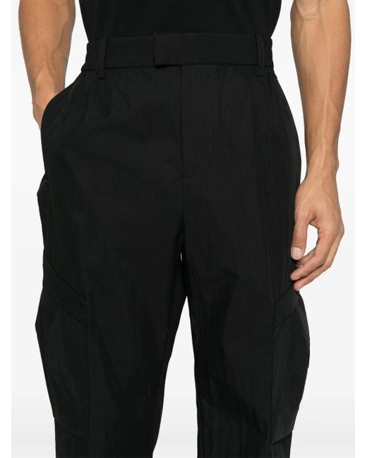 Represent Black Tech Cargo Pants for men