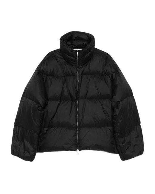 Studio Nicholson Black Zip-Up Puffer Jacket