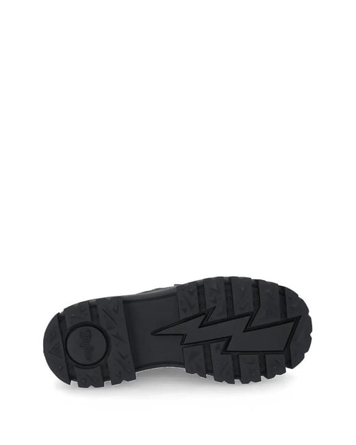 Buffalo Black Eyelet Combat Boots