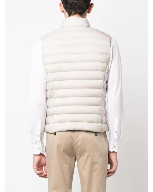 Moorer Natural Quilted-Finish Padded Jacket for men