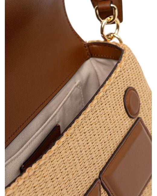 Karl Lagerfeld Metallic Ikon K Woven Shoulder Bag