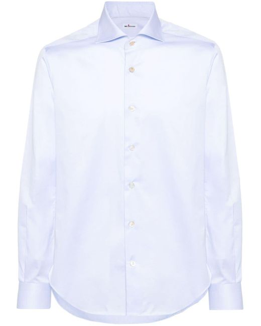 Kiton White Long-sleeve Cotton Shirt for men