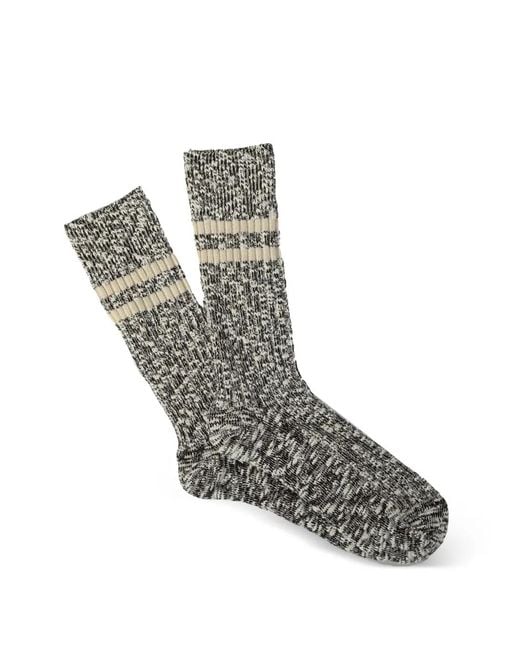 Anonymous Ism Gray Lightweight Slub Crew Socks