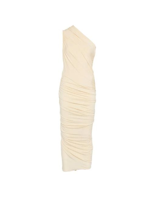 TOVE White One-Shoulder Ruched Dress