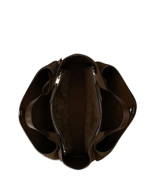 Tod's Brown Dark Suede Leather Top Handle Bag