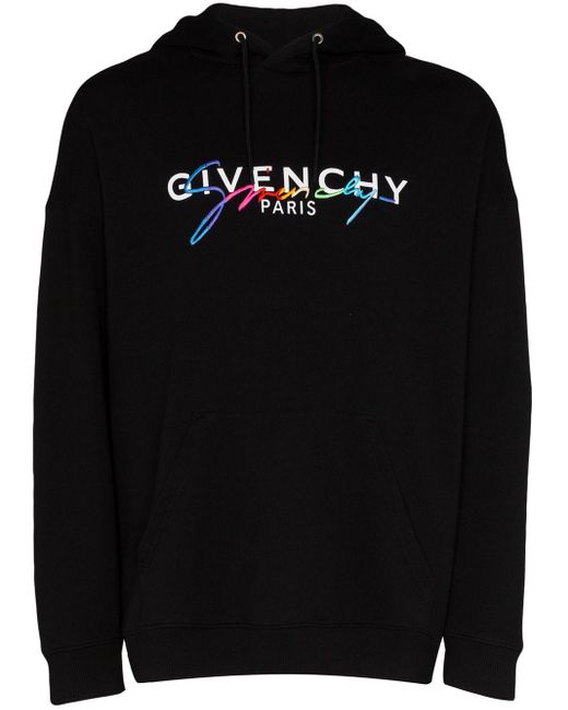 Sudadera con capucha y logo multicolor Givenchy de hombre de color Black