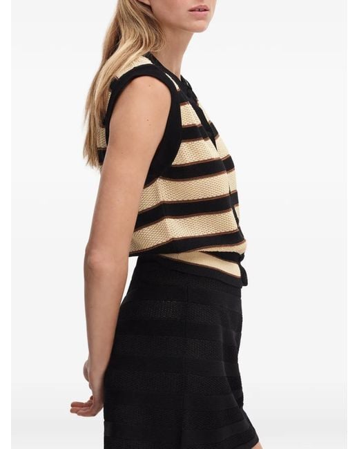 Eres Black Mini Intervalle Pointelle-Knit Skirt