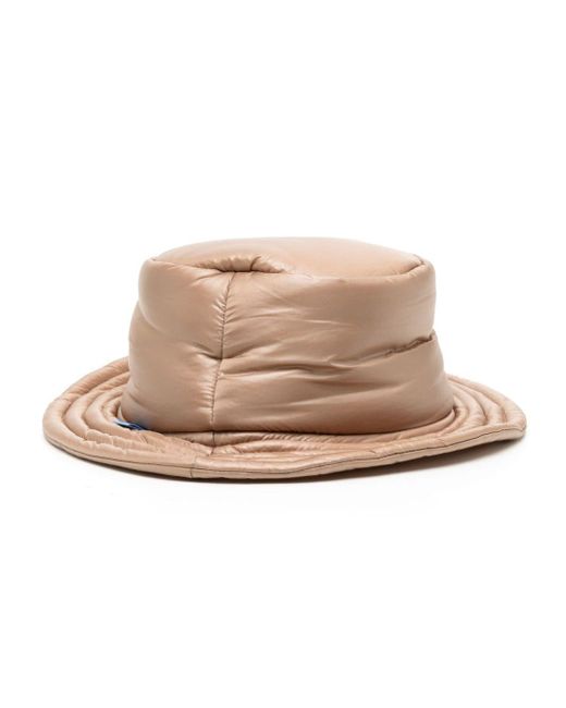 Maison Mihara Yasuhiro Natural Padded Logo-tag Bucket Hat for men