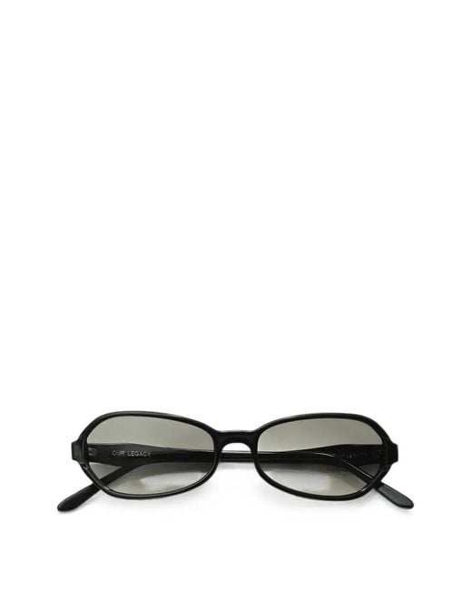 Our Legacy Black Drain Oval-Frame Sunglasses