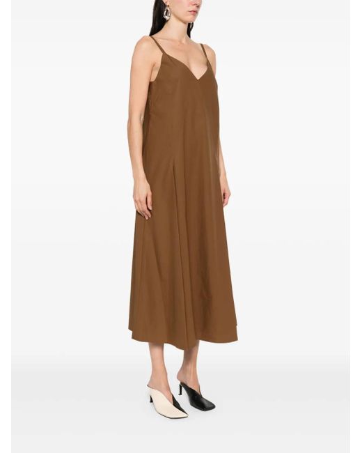 Studio Nicholson Brown Oma Midi Dress