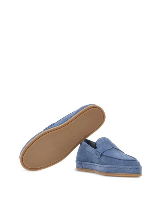 Hogan Blue Leather Loafers