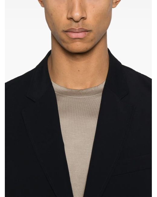 Emporio Armani Black Single-Breasted Blazer for men