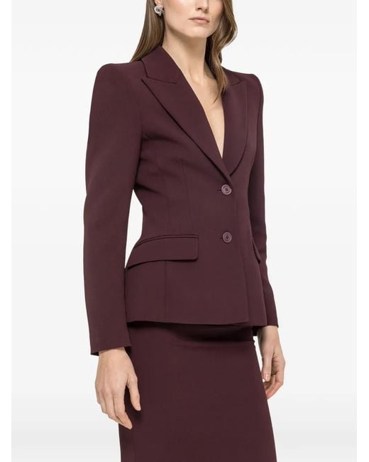 Nissa Red Single-Breasted Blazer