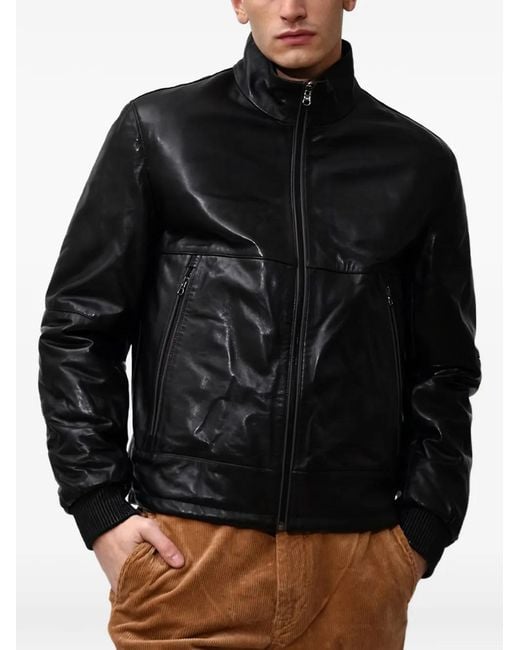 Poche Paris Black Zip-Up Jacket for men