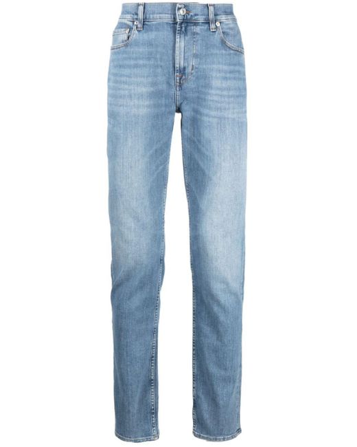7 For All Mankind Straight Jeans in het Blauw voor heren | Lyst NL
