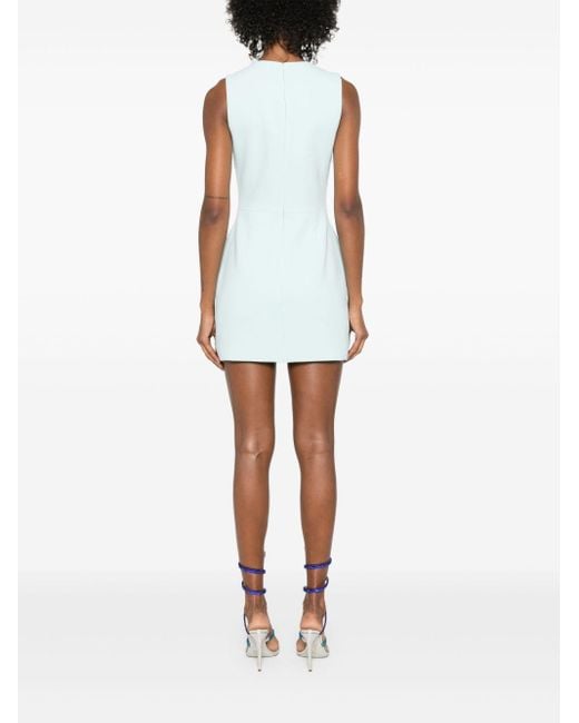 David Koma White Crystal-Embellished Mini Dress