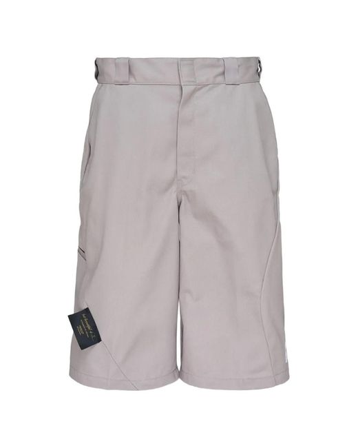 Undercover Gray X Dickies Logo-Patch Twill Shorts for men