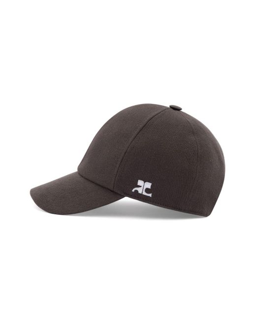 Courreges Brown Logo-embroidered Cotton Baseball Cap