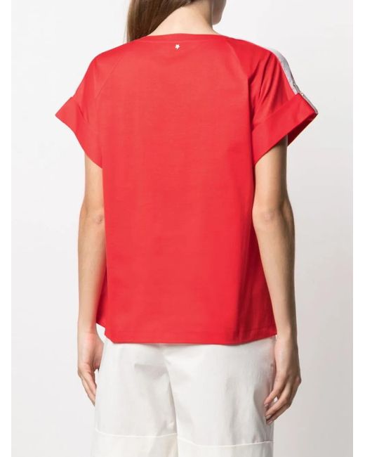 Lorena Antoniazzi Red Contrasting-Print T-Shirt