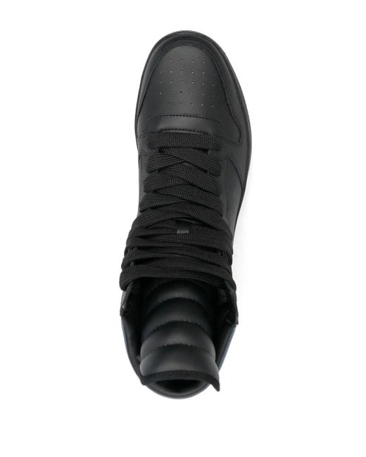 Tommy Hilfiger Black High-Top Lace-Up Sneakers for men