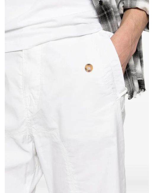 DSquared² White Button-Fastening Shorts for men