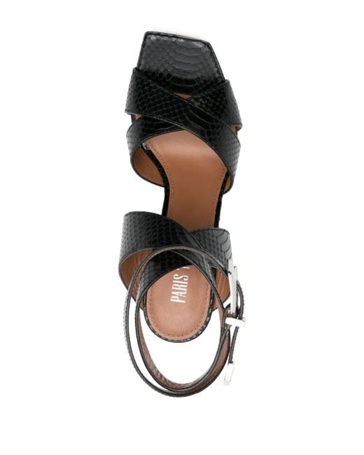 Sandalias Arizona con tacón de 100 mm Paris Texas de color Black