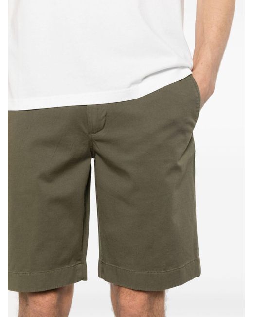 Woolrich Green Garment-dyed Bermuda Shorts for men