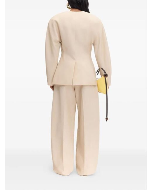 Jacquemus Natural The Ovalo Fitted Jacket