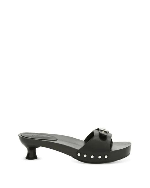 Scholl Black Pescura Claire Leather Sandals