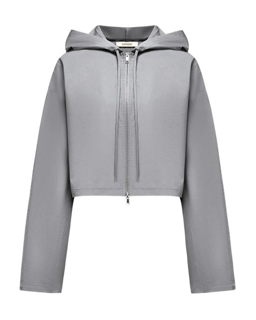 Felpa Con Cappuccio E Zip di 12 STOREEZ in Gray
