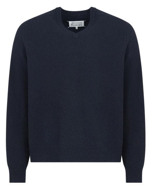 Maison Margiela Pullover Mit Ziernähten in Blue für Herren