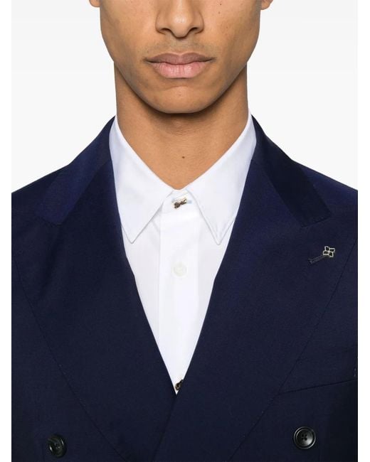 Tagliatore Blue Virgin Wool Suit for men