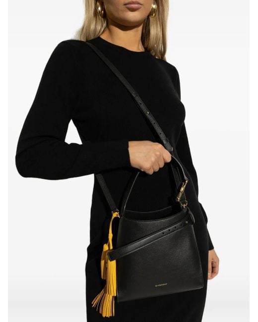 Givenchy Black Tassel-Embellished Leather Tote Bag