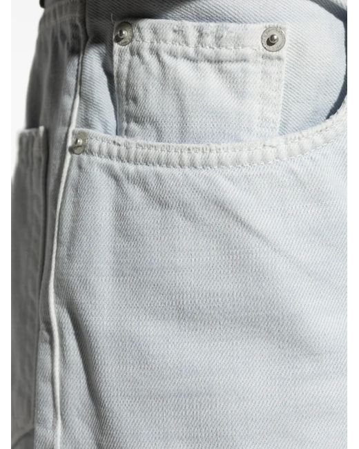 Haikure White Becky Bull Denim Shorts