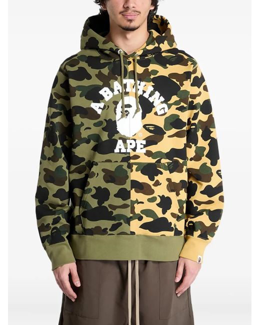 A Bathing Ape Green Camo-Print Hoodie