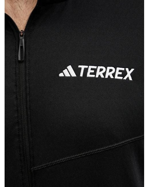 Adidas Black Terrex Climawarm Xperior Fleece Jacket for men