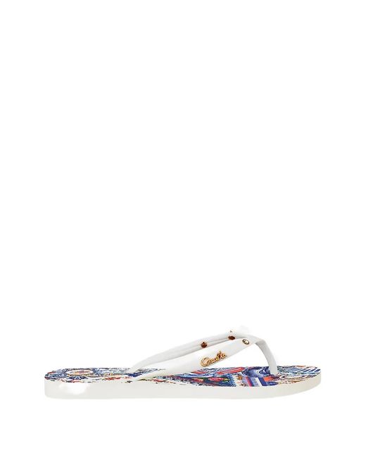Camilla White Tiles Darls Flip-Flops