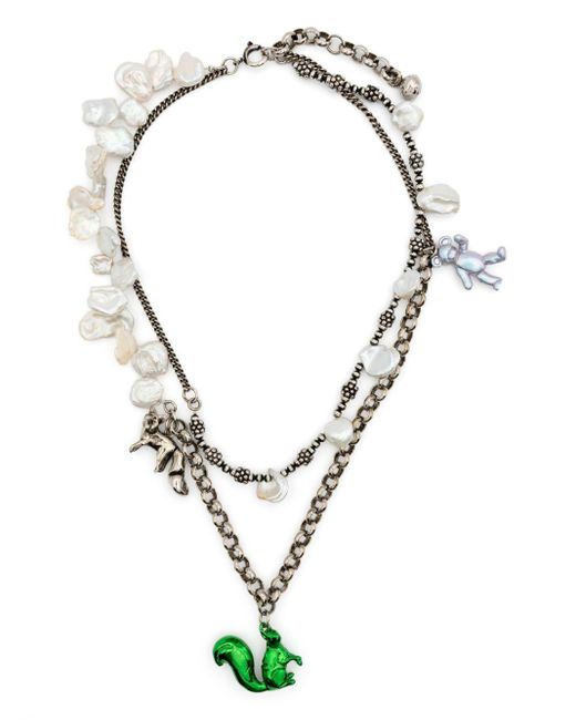 Acne Metallic Charm-embellished Chain Necklace