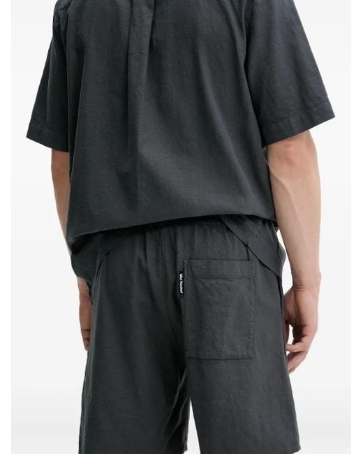 Won Hundred Black Patch-Pocket Shorts for men