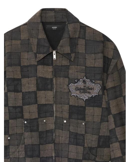 Amiri Black Chateau Crest Denim Jacket for men