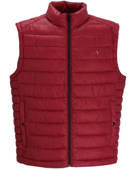 Boss Red Logo-Print Gilet for men