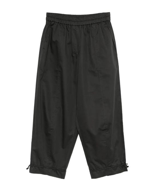 Psophia Gray Drawstrings Cropped Trousers