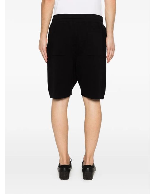 Scaglione Black Drawstring Shorts for men
