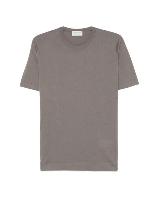 John Smedley Gray Lorca T-Shirt for men