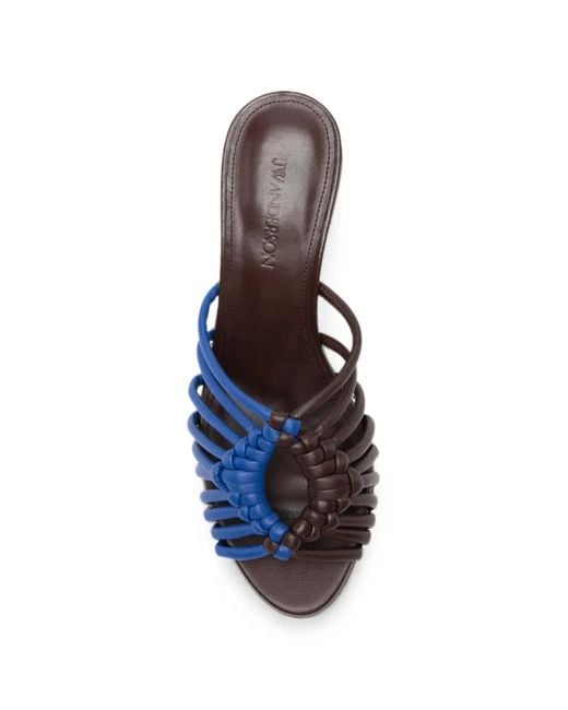 J.W. Anderson Blue Plot Leather Heeled Sandals